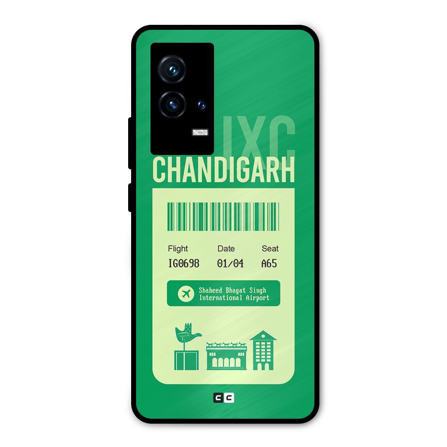 Chandigarh Boarding Pass Metal Back Case for iQOO 9 5G