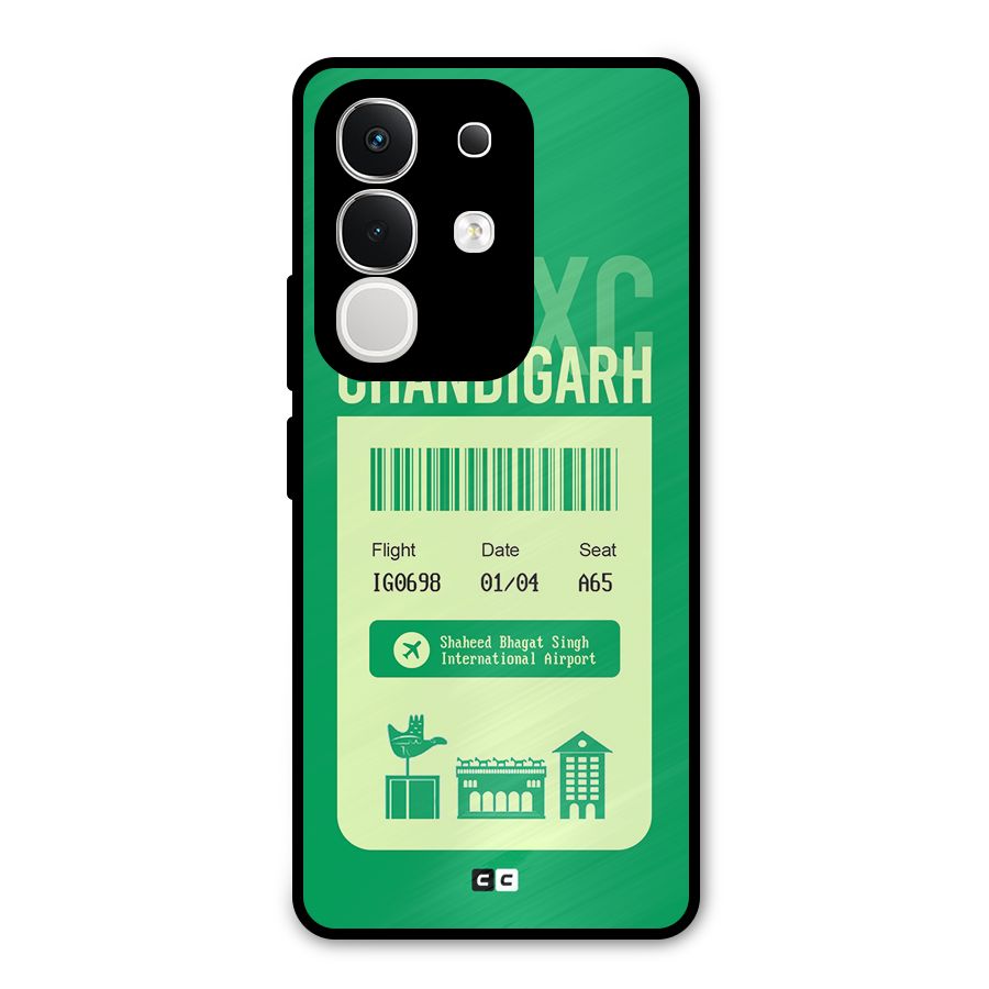Chandigarh Boarding Pass Metal Back Case for iQOO Z10x