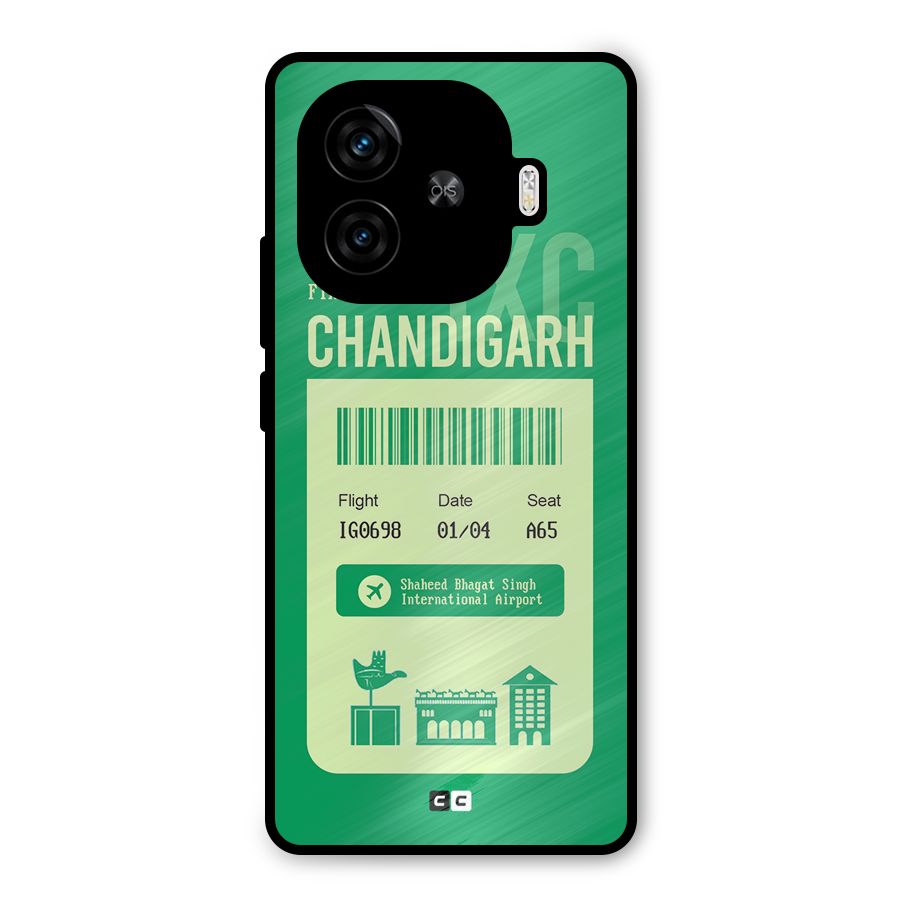 Chandigarh Boarding Pass Metal Back Case for iQOO Z9 Turbo