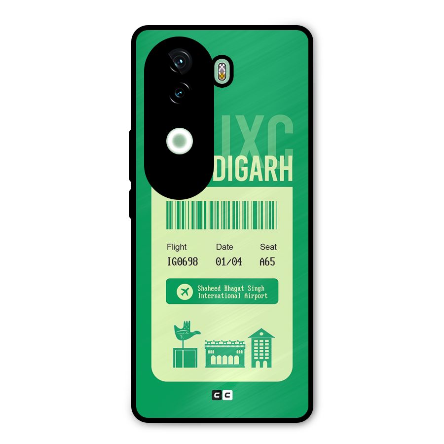 Chandigarh Boarding Pass Metal Back Case for iQOO Z9s