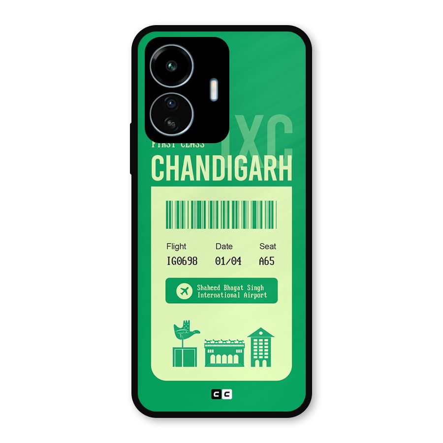 Chandigarh Boarding Pass Metal Back Case for vivo iQOO Z6 Lite 5G