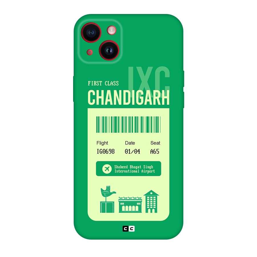 Chandigarh Boarding Pass Original Polycarbonate Back Case for iPhone 14 Plus