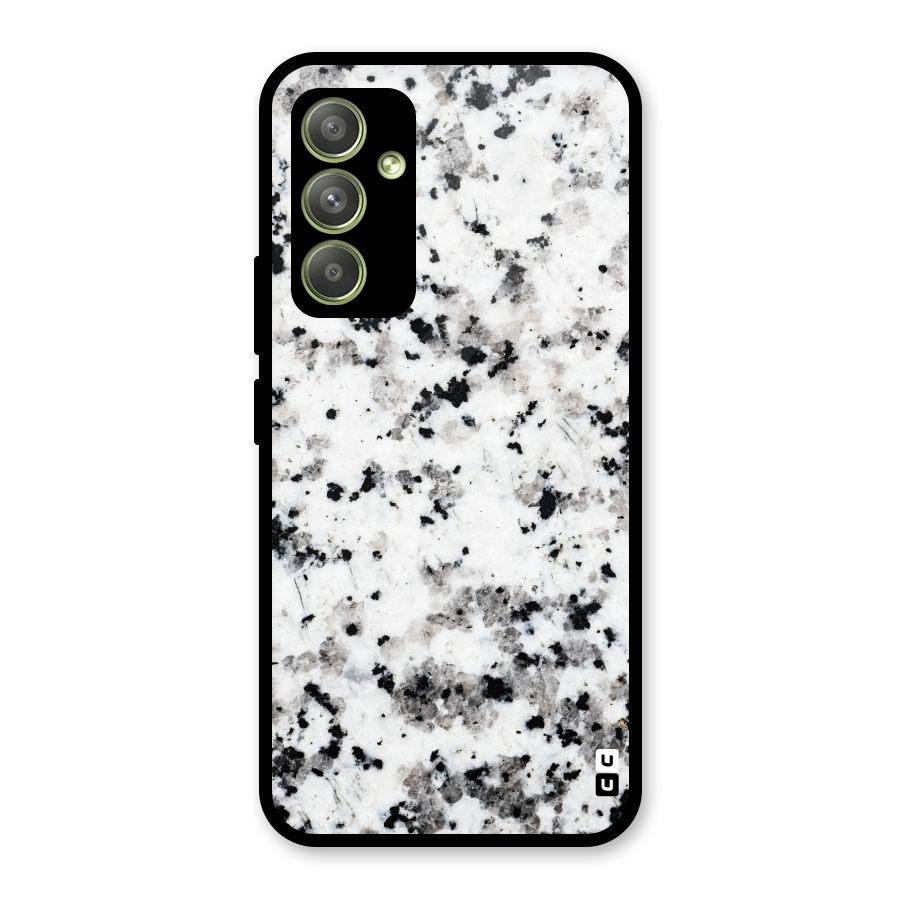 Charcoal Spots Marble Glass Back Case for Galaxy A54