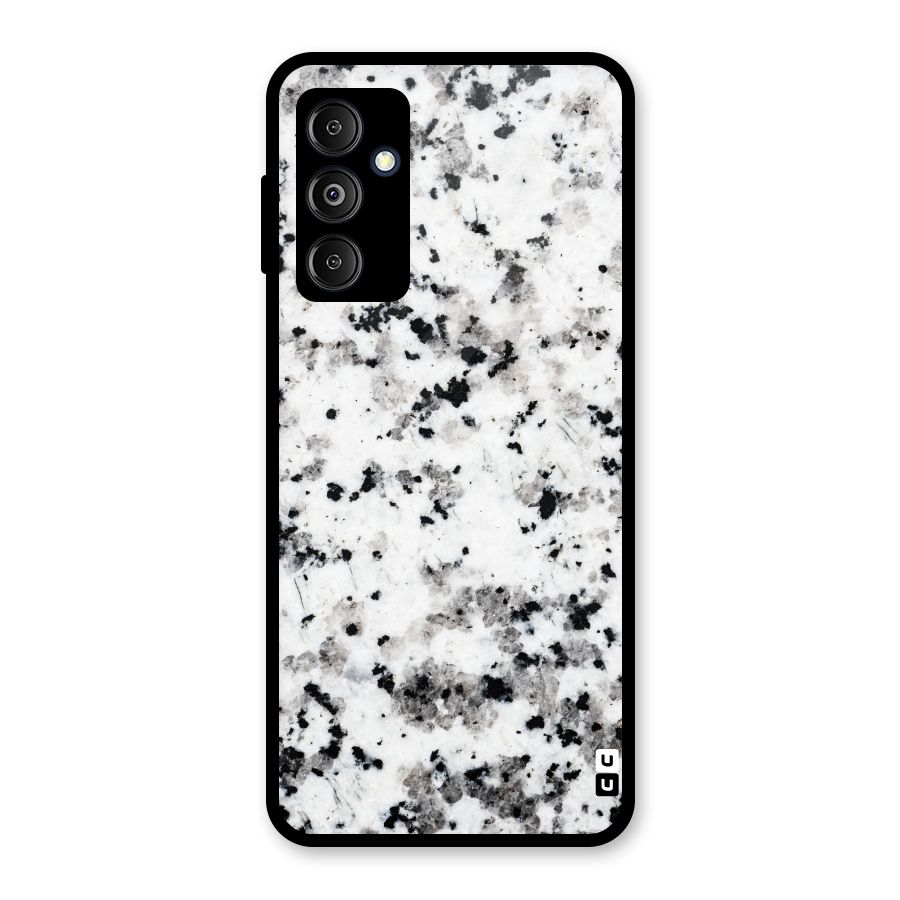 Charcoal Spots Marble Glass Back Case for Galaxy M14 5G