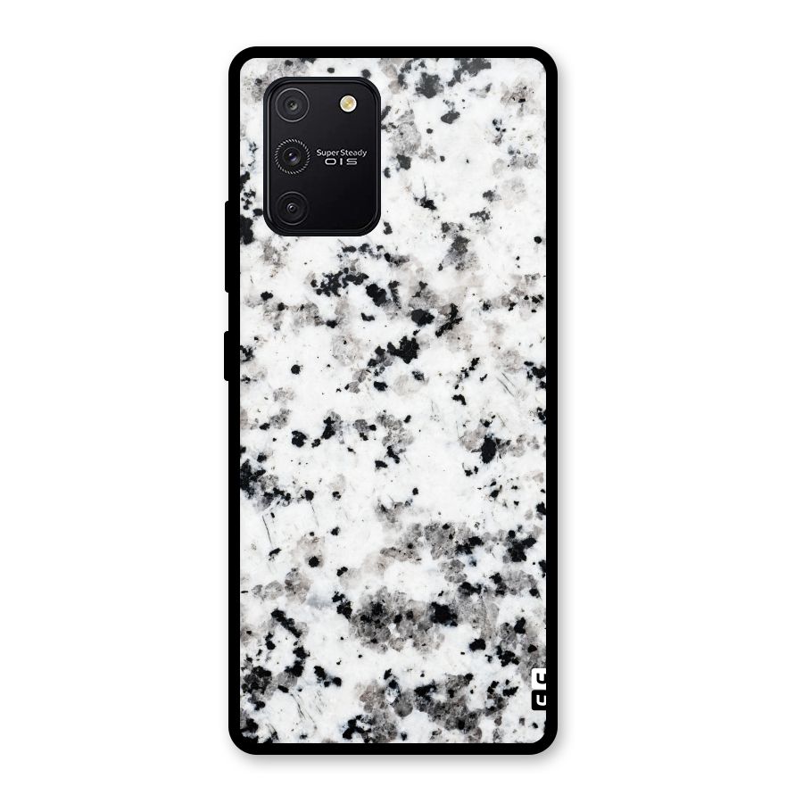 Charcoal Spots Marble Glass Back Case for Galaxy S10 Lite