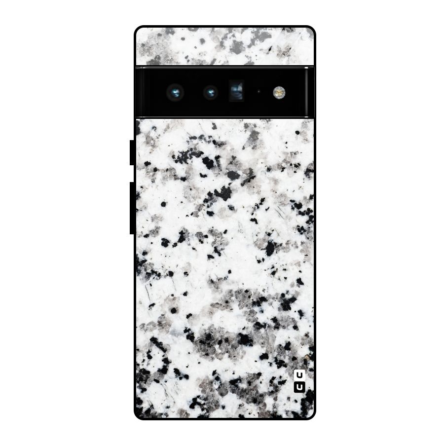 Charcoal Spots Marble Glass Back Case for Google Pixel 6 Pro