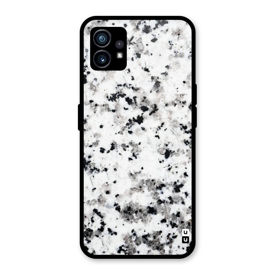 Charcoal Spots Marble Glass Back Case for Nothing Phone 1