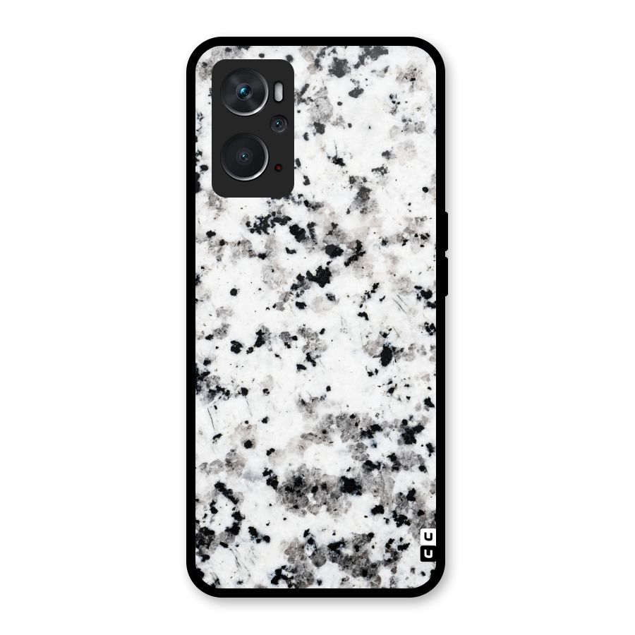 Charcoal Spots Marble Glass Back Case for Oppo K10 4G