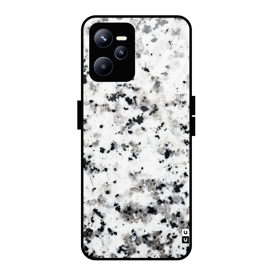 Charcoal Spots Marble Glass Back Case for Realme C35