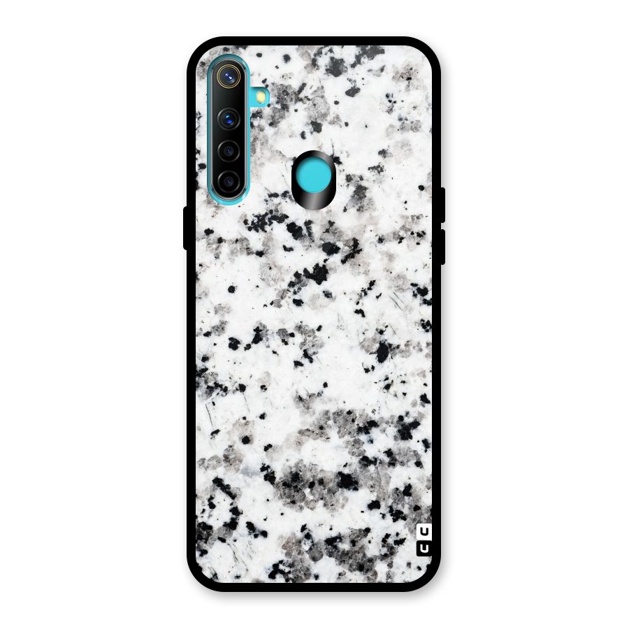 Charcoal Spots Marble Glass Back Case for Realme Narzo 10