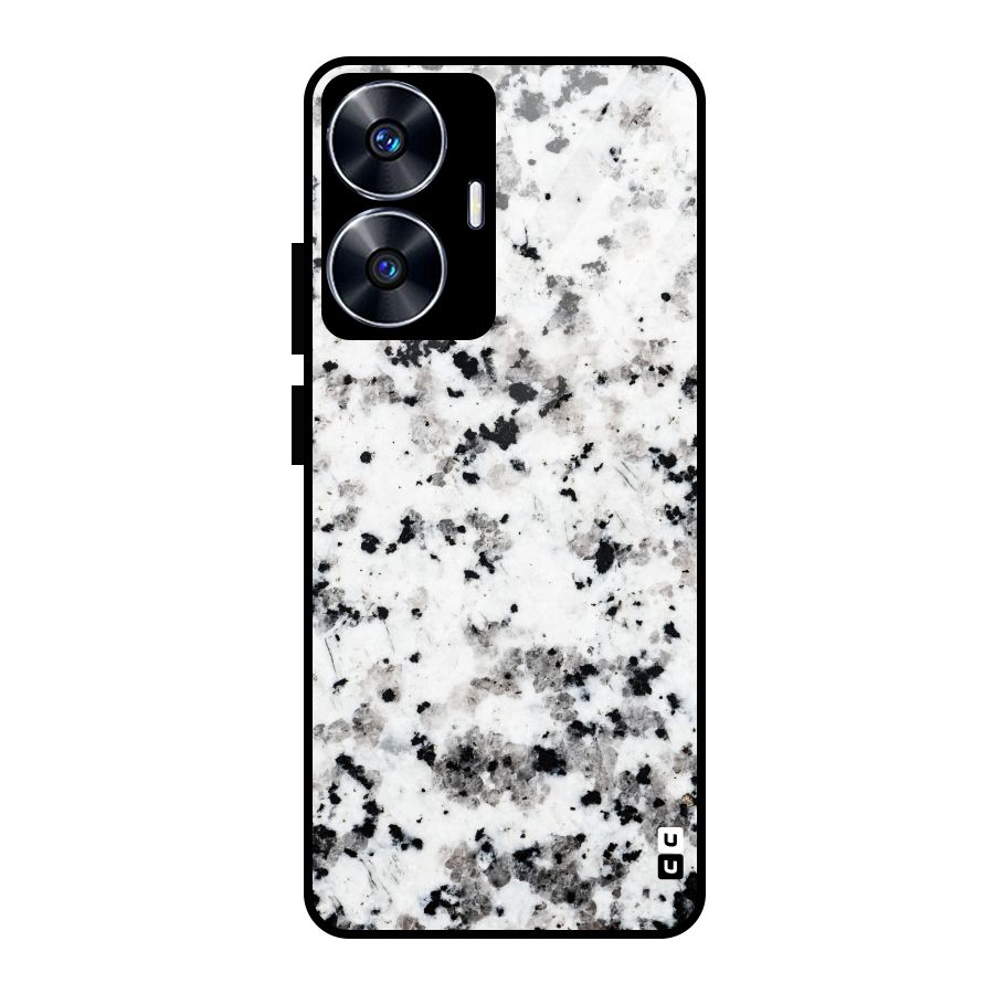 Charcoal Spots Marble Glass Back Case for Realme Narzo N55