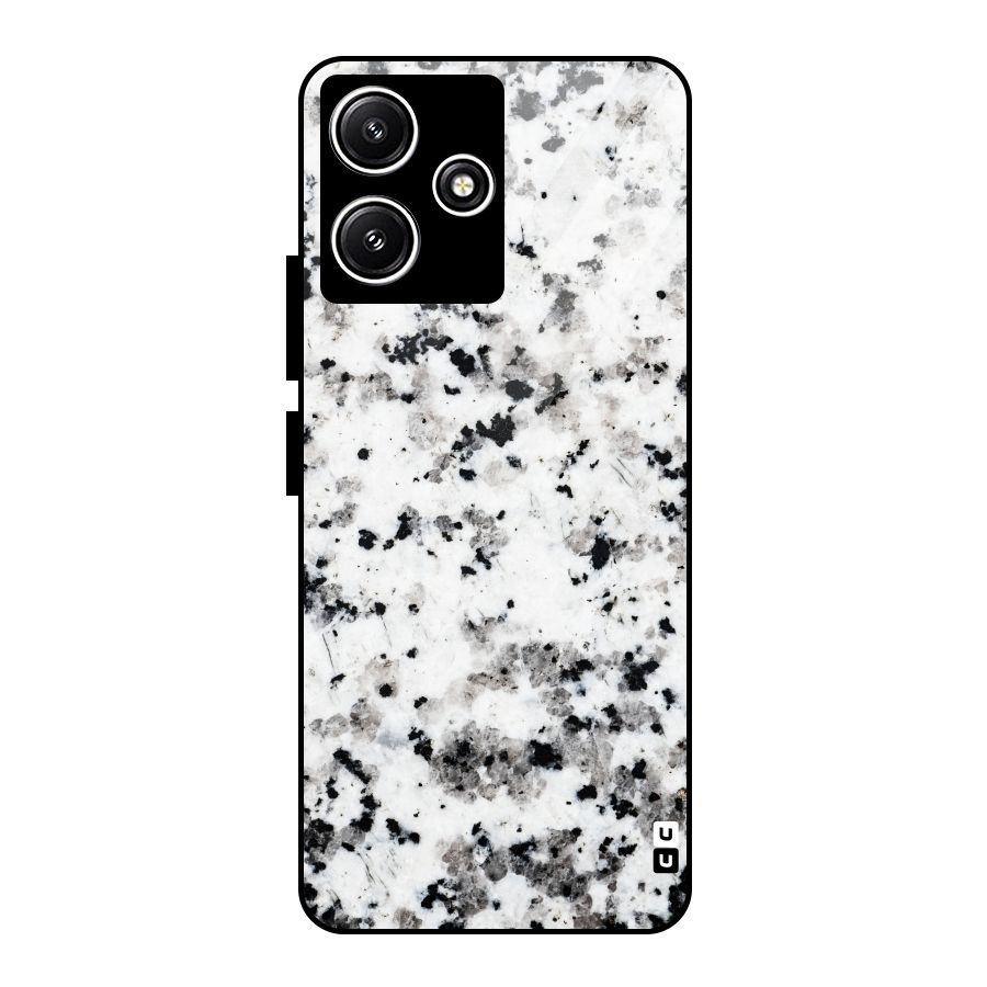 Charcoal Spots Marble Glass Back Case for Redmi 12 5G