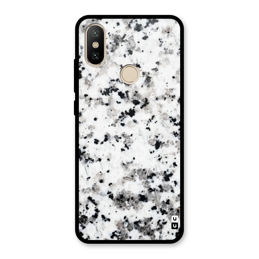 Charcoal Spots Marble Glass Back Case for Redmi A2
