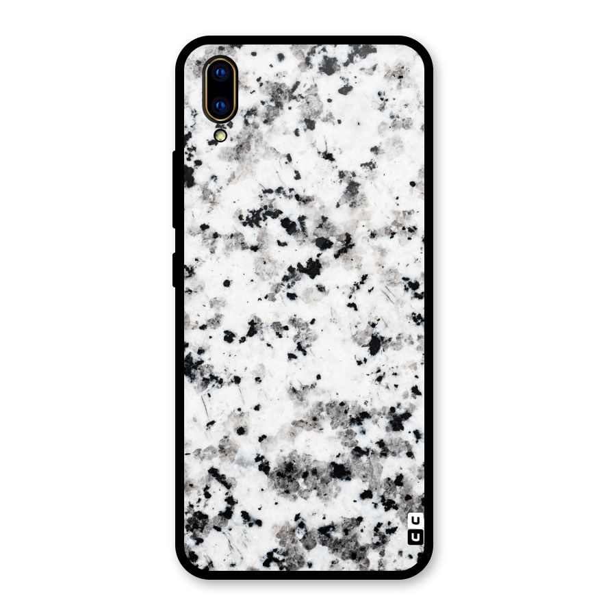 Charcoal Spots Marble Glass Back Case for Vivo V11 Pro