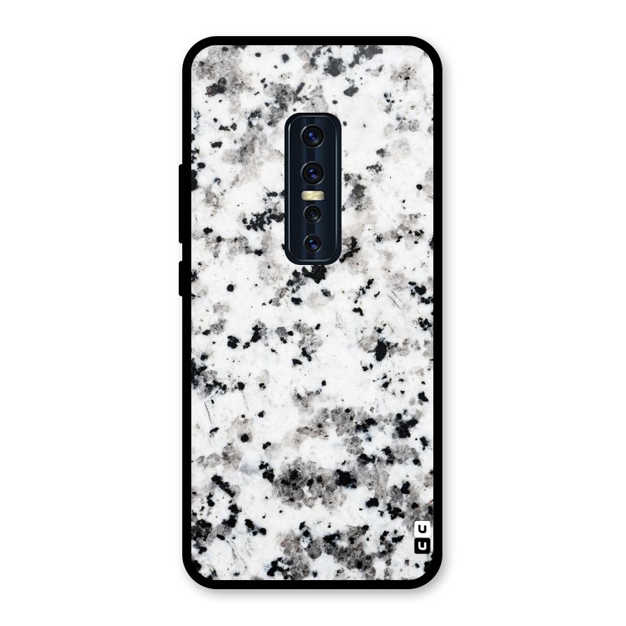 Charcoal Spots Marble Glass Back Case for Vivo V17 Pro