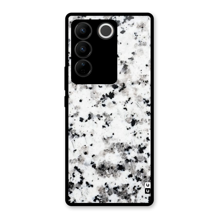 Charcoal Spots Marble Glass Back Case for Vivo V27