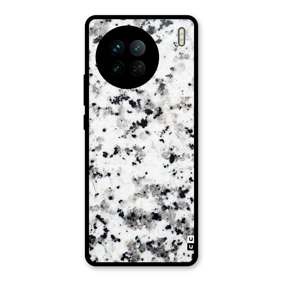 Charcoal Spots Marble Glass Back Case for Vivo X90