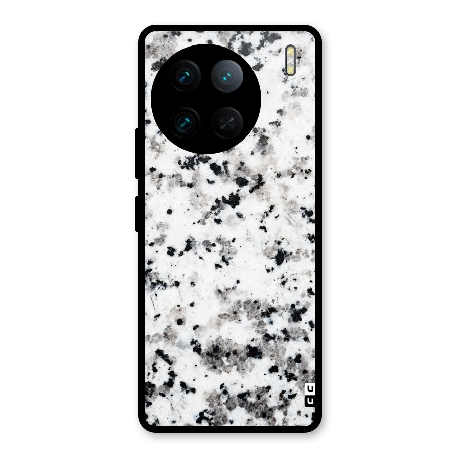 Charcoal Spots Marble Glass Back Case for Vivo X90 Pro