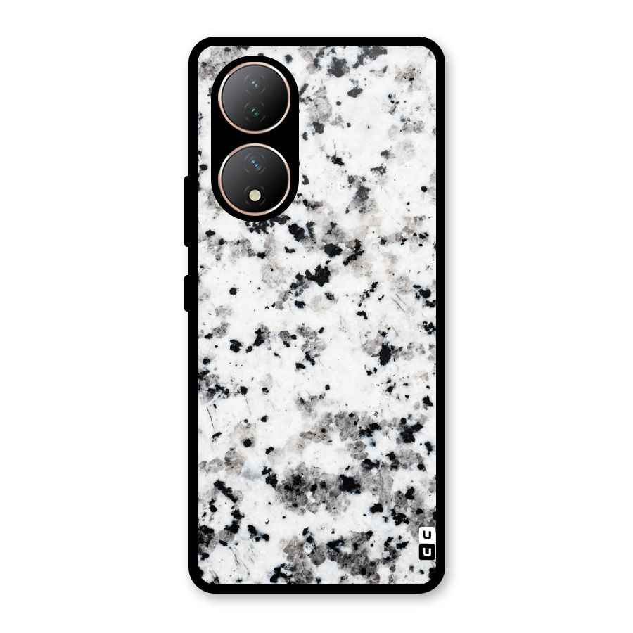 Charcoal Spots Marble Glass Back Case for Vivo Y100A