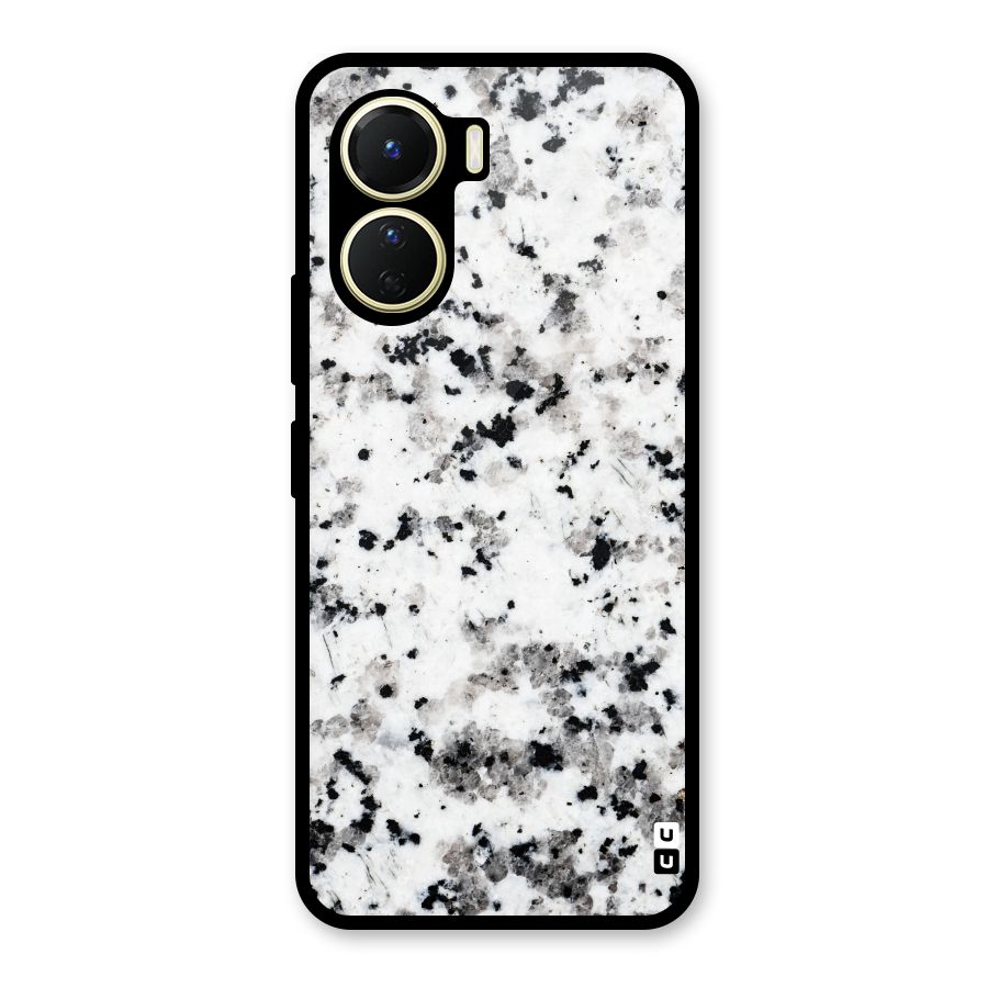 Charcoal Spots Marble Glass Back Case for Vivo Y16