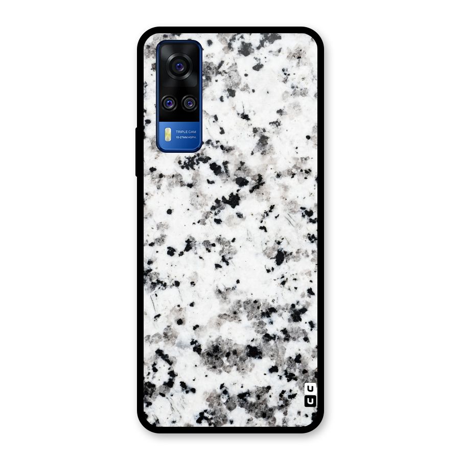 Charcoal Spots Marble Glass Back Case for Vivo Y31