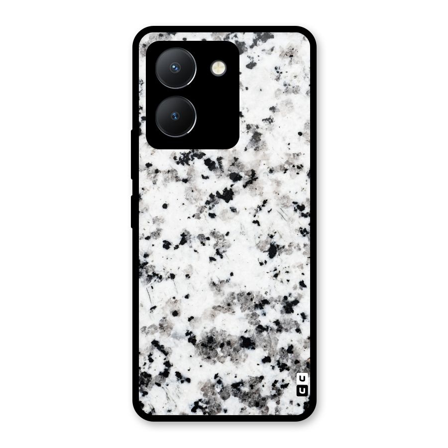 Charcoal Spots Marble Glass Back Case for Vivo Y36