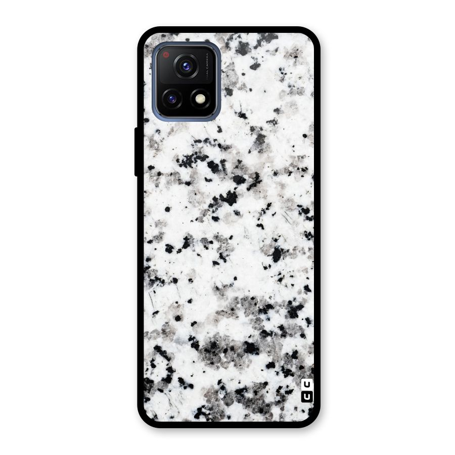 Charcoal Spots Marble Glass Back Case for Vivo Y72 5G