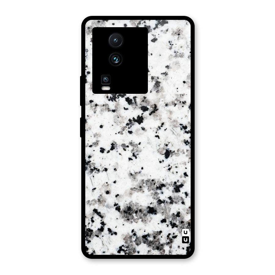 Charcoal Spots Marble Glass Back Case for Vivo iQOO Neo 7