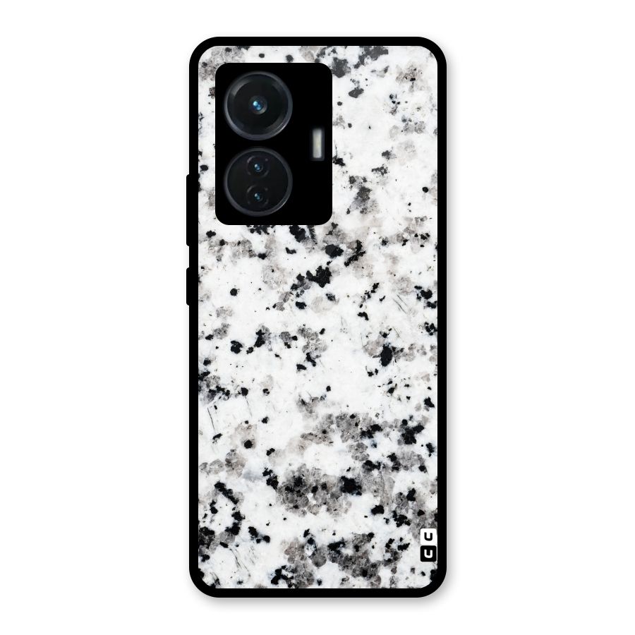 Charcoal Spots Marble Glass Back Case for iQOO Z6 44W