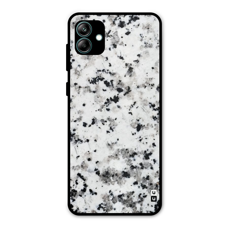 Charcoal Spots Marble Metal Back Case for Galaxy A04