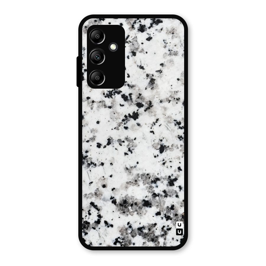 Charcoal Spots Marble Metal Back Case for Galaxy A14 5G