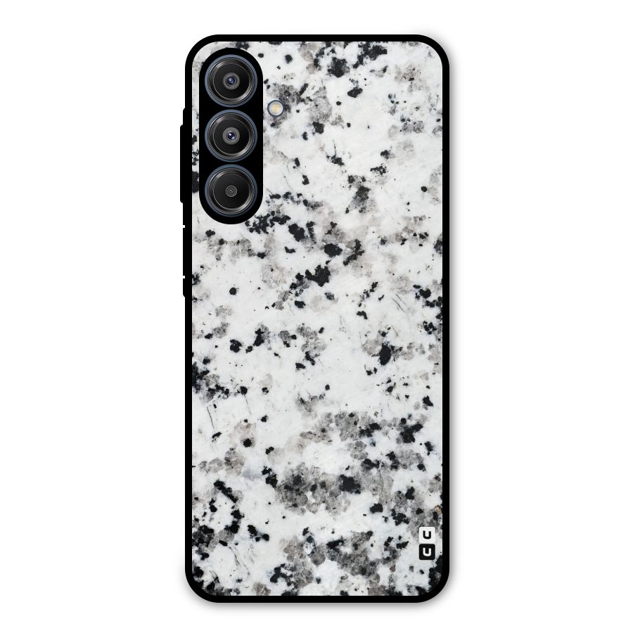 Charcoal Spots Marble Metal Back Case for Galaxy A16 5G