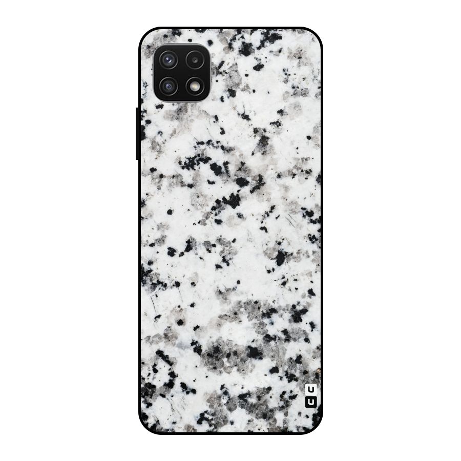 Charcoal Spots Marble Metal Back Case for Galaxy A22 5G