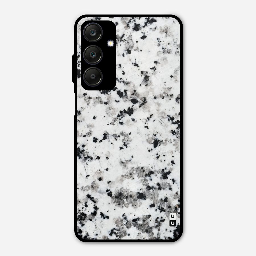 Charcoal Spots Marble Metal Back Case for Galaxy A25 5G