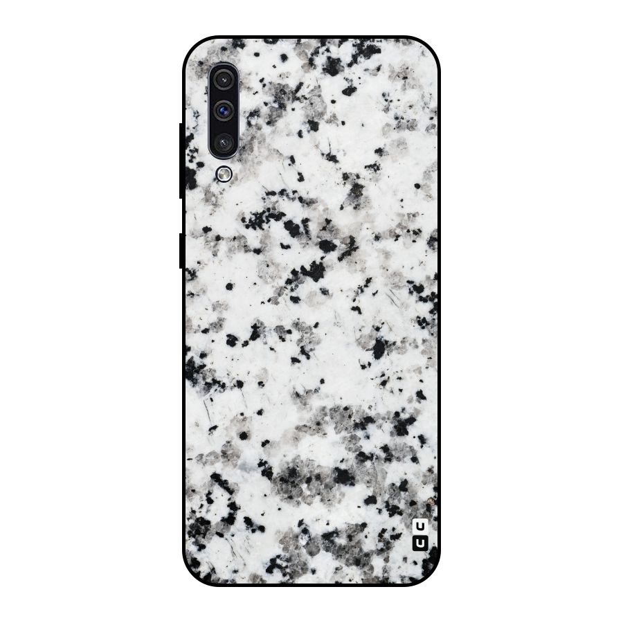 Charcoal Spots Marble Metal Back Case for Galaxy A30s