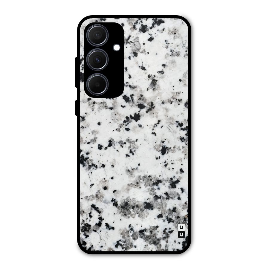 Charcoal Spots Marble Metal Back Case for Galaxy A35