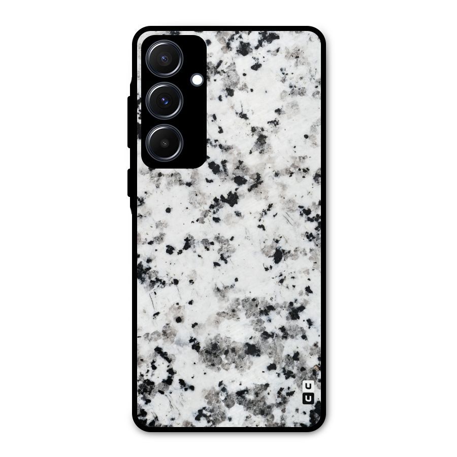 Charcoal Spots Marble Metal Back Case for Galaxy A55