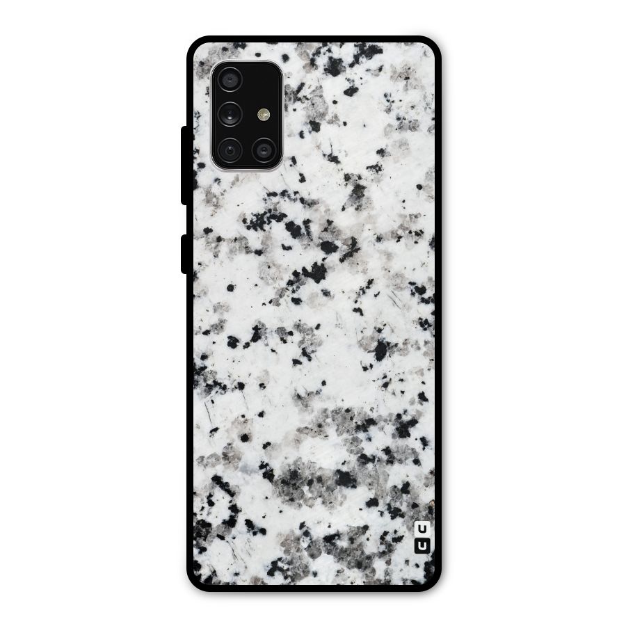 Charcoal Spots Marble Metal Back Case for Galaxy A71