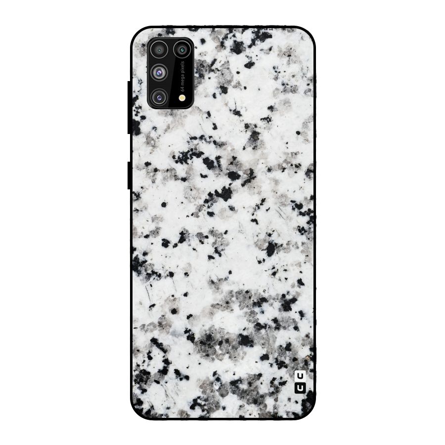 Charcoal Spots Marble Metal Back Case for Galaxy M31