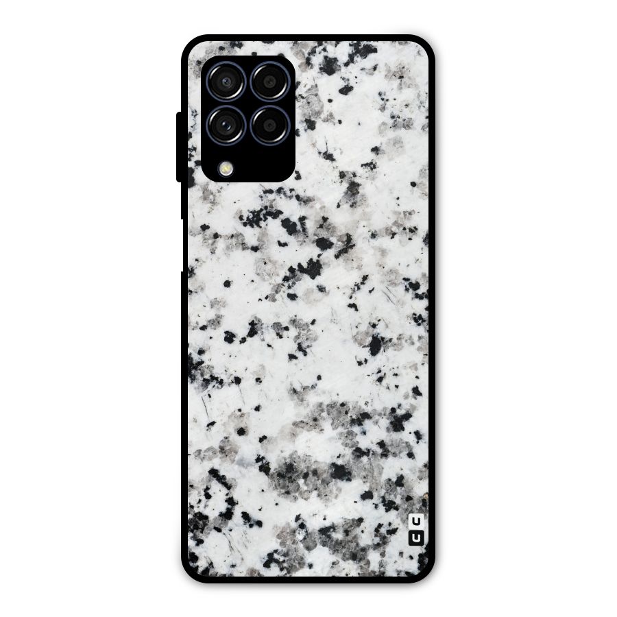 Charcoal Spots Marble Metal Back Case for Galaxy M53 5G