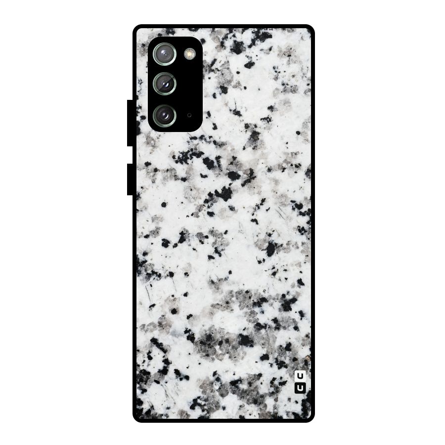 Charcoal Spots Marble Metal Back Case for Galaxy Note 20