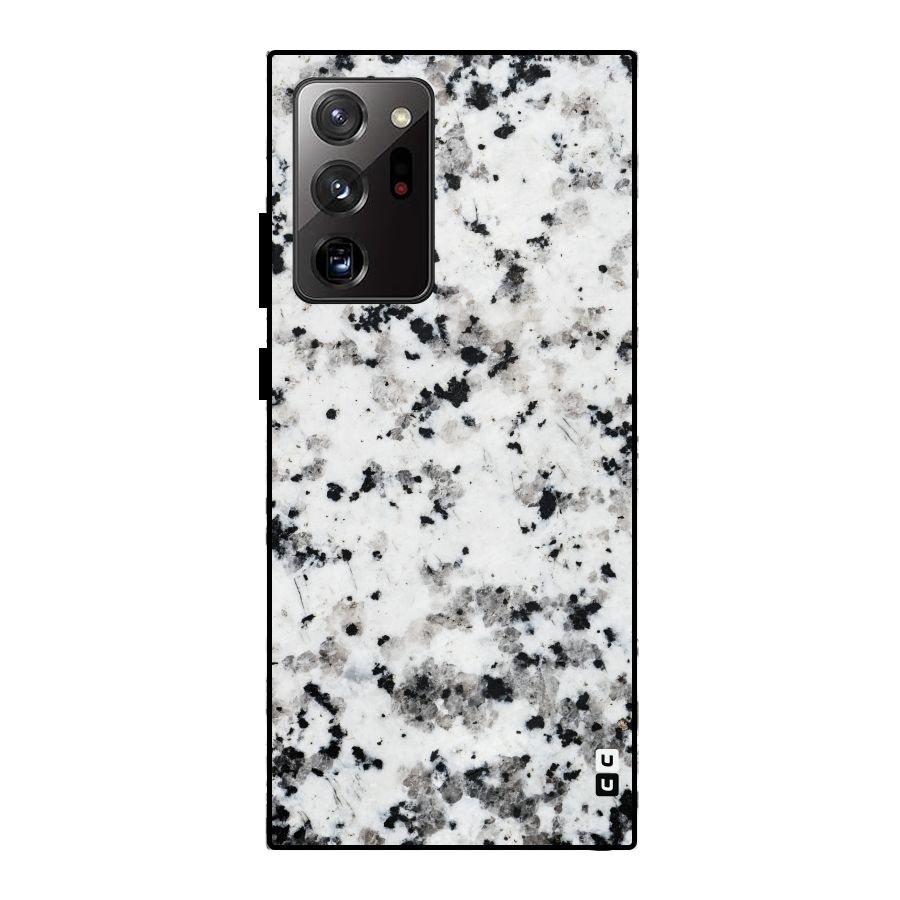 Charcoal Spots Marble Metal Back Case for Galaxy Note 20 Ultra