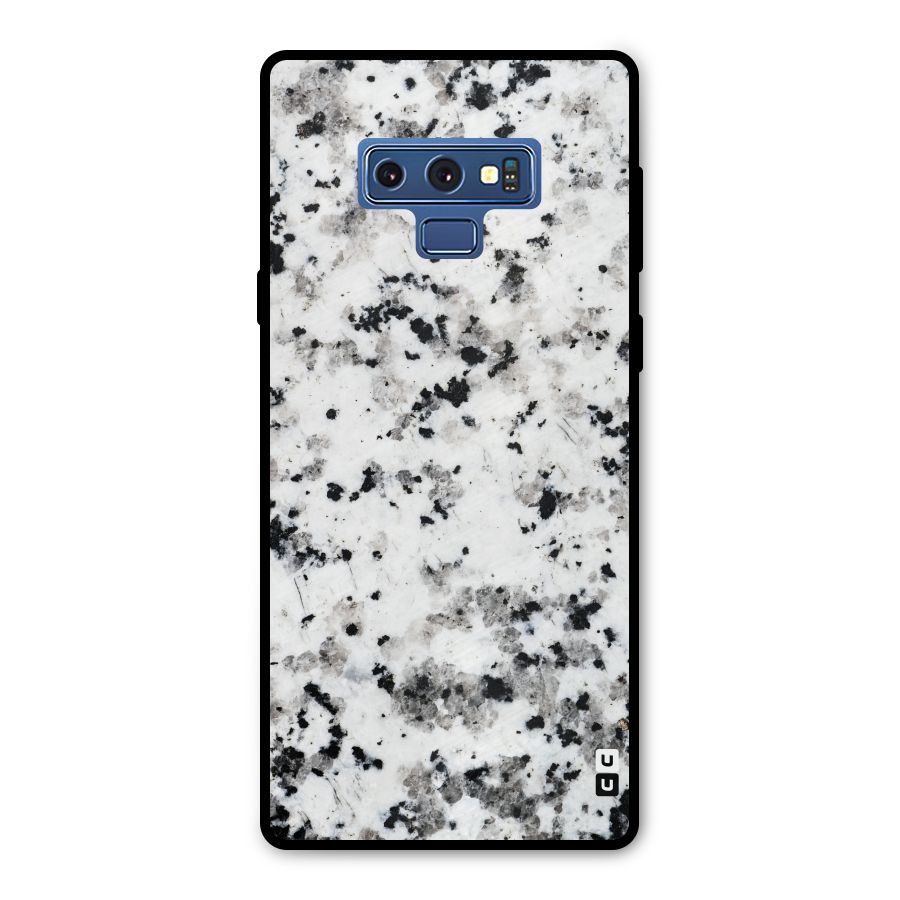 Charcoal Spots Marble Metal Back Case for Galaxy Note 9