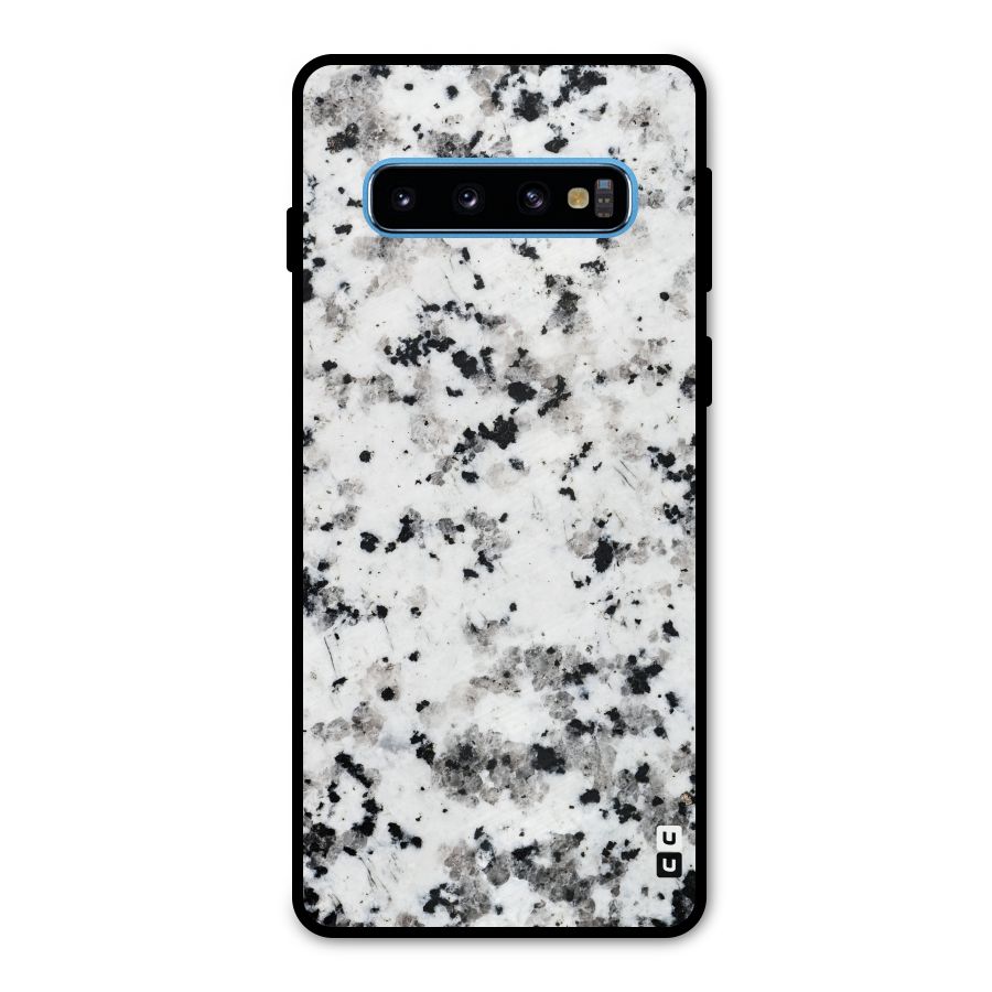 Charcoal Spots Marble Metal Back Case for Galaxy S10