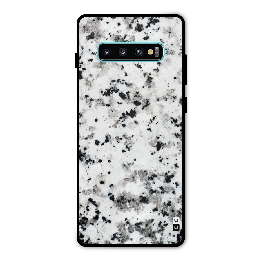 Charcoal Spots Marble Metal Back Case for Galaxy S10 Plus