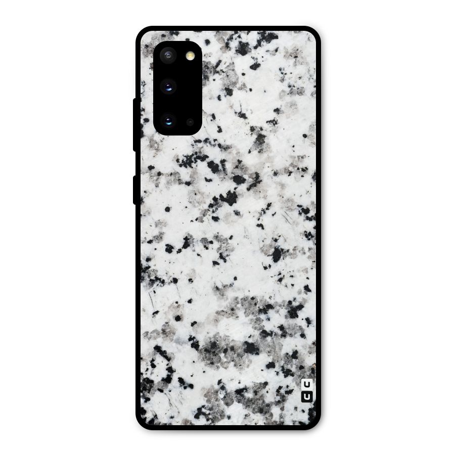 Charcoal Spots Marble Metal Back Case for Galaxy S20