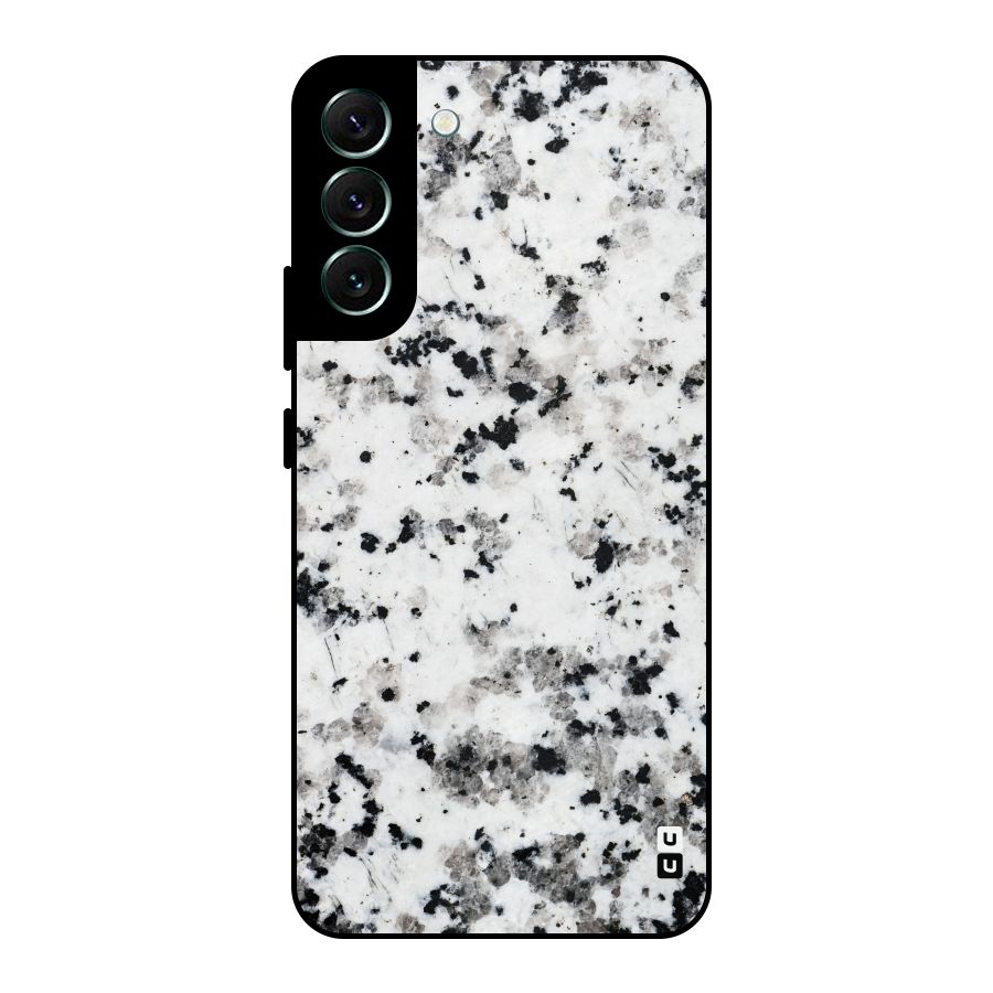 Charcoal Spots Marble Metal Back Case for Galaxy S22 Plus 5G