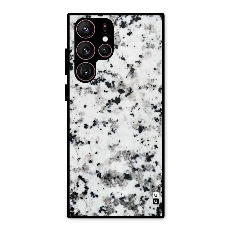 Charcoal Spots Marble Metal Back Case for Galaxy S22 Ultra 5G
