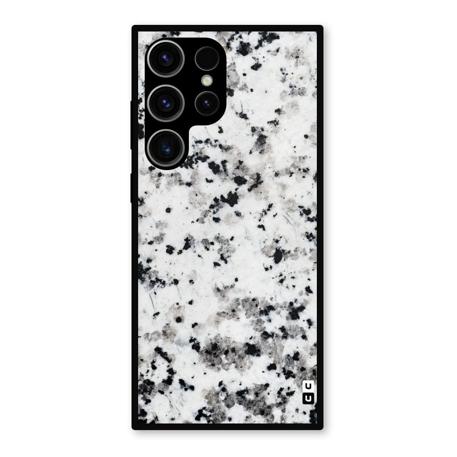 Charcoal Spots Marble Metal Back Case for Galaxy S23 Ultra