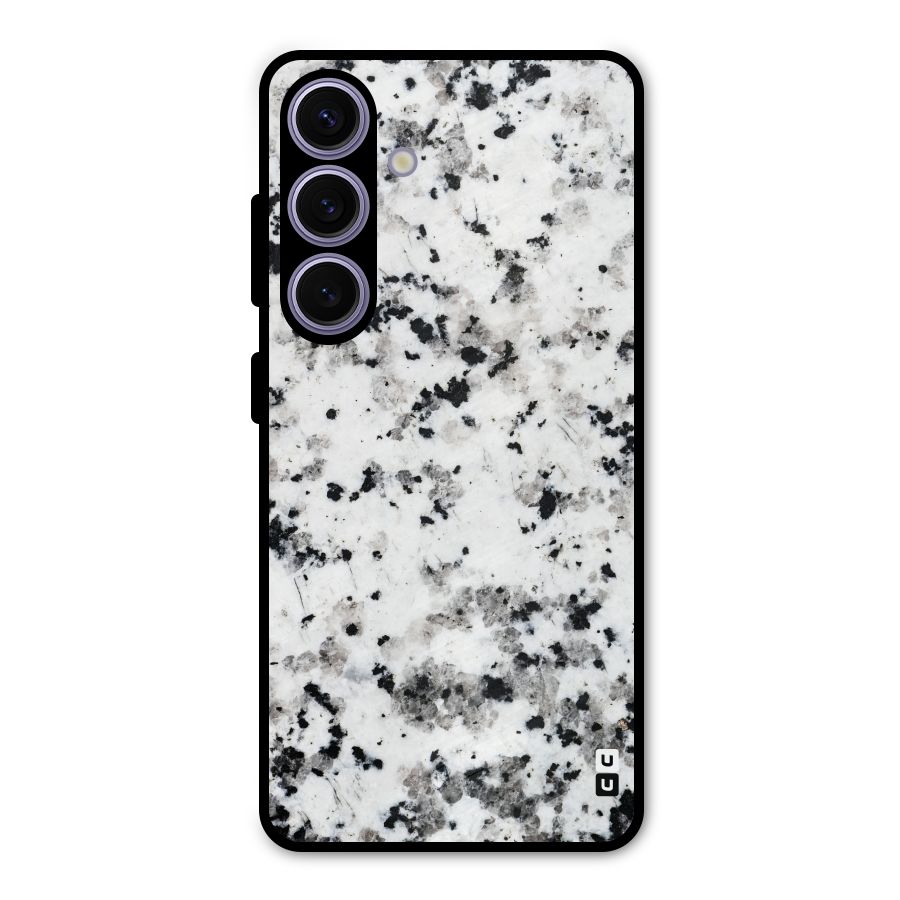 Charcoal Spots Marble Metal Back Case for Galaxy S24